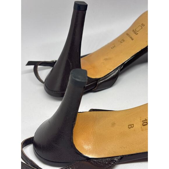 Charles David Animal Leopard Print Faux Fur Slingback Heels Size 10 - Picture 8 of 8